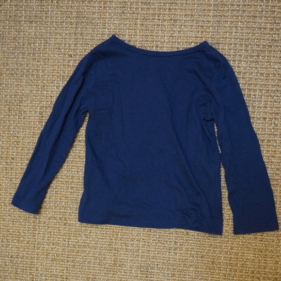 Girls Size 3 Joe Fresh Navy Long Sleeve Shirt - Picture 3 of 3